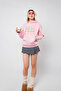 I Love You so Matcha Printed Oversize Unisex Pink Hoodie - 4