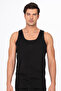 قميص داخلي رجالي من القطن الممشط من قماش جيرسي واحد |   أسود K0050