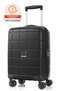Hundo Suitcase 55 cm or 20 inch Spinner Polypropylene Black TSA Lock