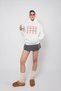 I Love You so Matcha Printed Oversize Unisex White Hoodie - 6