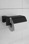 Classy Dark Black Toilet Paper Holder with Lid, Toilet Paper Holder, Black Bathroom Accessory - 2