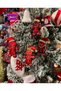 Christmas Ornament Red Color Gingerbread Cookie Man Hanging Ornament 4 Pieces 10 cm Red Color Happy2025-110 - 8