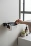 Classy Dark Black Toilet Paper Holder with Lid, Toilet Paper Holder, Black Bathroom Accessory