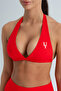 Sunkiss-V Red Women's Sports Bra Triangle - Padded, Push-Up Effect and Drawstring Back Detail - 4