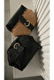 Wicker Clutch Portfolio Handbag with Black Leather Accessories (35X22Cm) - 5