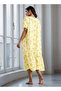 Printed Square Neck Night Dress - 3