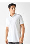 Set of 2 - Textured Polo T-shirt with Short Sleeves and Button Closure - 2