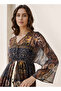 Floral Print Kaftan Women Dress Viscose - 4