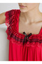 Lace Trim Bridal Night Dress with Thongs - 4