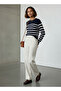 Striped Crew Neck Sweater - 2