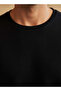 Textured Slim Fit T-shirt with Crew Neck and Short Sleeves - 4