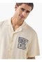 Onepiece Print Relaxed Fit Shirt with Camp Collar and Short Sleeves - 4