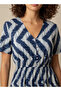 Printed Tiered Women Dress with Short Sleeves - 4