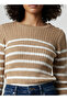 Striped Crew Neck Sweater - 4