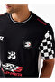 Men Regular Fit Crew Neck Short Sleeves Racing Print T-shirt - 4