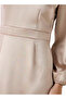 Maxi Satin Evening Dress with Back Slit Detail - 4