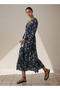 Floral Print Kaftan Women Dress Viscose - 2