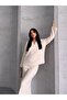 Polo Yaka Corded Fabric Bottom-Top Knitwear Set - 2