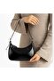 Black Patent Leather Shoulder Bag Baguette - 3