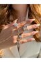 Adjustable Gold Star Ring with Zircon Stone