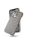 Protective Case, Compatible with Apple iPhone 13 Pro, Microfiber Inside, Snakeskin Style, Gray