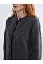 Lcw vision anthracite bicycle collar stoned women's knitwear cardigan - 3
