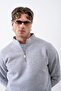 Men's Gray Zippered Oversize Sweatshirt - 2