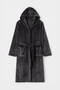 Women's Hooded Soft Velvet Textured Dressing Gown - 2