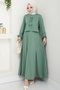 Mint Green Suit with Skirt and Bow Detail