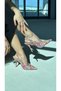 Luzzi Genuine Leather Heeled Shoes with Floral Detail - 3