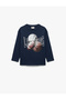 Printed Cotton Crew Neck Long Sleeve T-Shirt - 3
