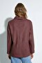 Women's Relax Fit Faux Leather Bomber Jacket with Mock Neck Snap Closures and Zipper Pockets - Adjustable Waist - 3