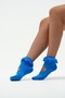 M'Tutu Women's Blue Lace Non-Slip Sole Pilates Yoga and Exercise Socks - 5