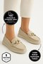 Women's Loafer Shoes Buckle Bow Detail