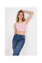 23254291 Camisole Thin Strap Line Pattern Crop Tank Top PINK - 2
