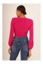 23254223 Sandy Double Breasted Collar Gathered Padded Long Sleeve Blouse FUSYA - 4