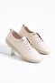 Negade Sole Stitched Genuine Leather Women's Shoes Beige Skin
