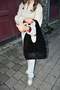 Women's Bag with Leather Suede Inner Bag - 2