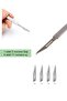 Wood Carving Repair Hand Tool Hobby Knife Set with 4 Blades (4 tips + 1 handle)