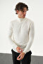 Men's Slim Fit Fisherman's Neck Basic Sweater - 3