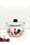 3 lt 20 cm Rooster Enameled Milk Yogurt Soup Pot - 3
