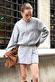 Kaşe Mini Skirt with Shorts Gray - 3