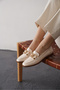 Carina Women's Loafer Shoes with Metal Buckle - 7