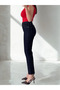 Dark Blue Lycra Mom Fit Relaxed Cut Jean Jeans - 4