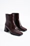 Hernet Cornered Molded Pre-Stitched Women's Boots Burgundy Wrinkled