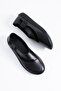 Cesa Side Rubber Window Genuine Leather Women's Shoes Black Skin - 3