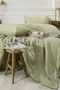 Bestina Gold Cotton Satin Double Duvet Cover Set - 3
