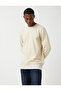 Basic Sweatshirt Ruffled Crew Neck