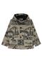 Horse Printed Hooded Shirt for Ages 10-13 - Black