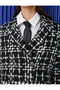 Crop Tweed Blazer Jacket Double-Breasted Arma Buttons - 5